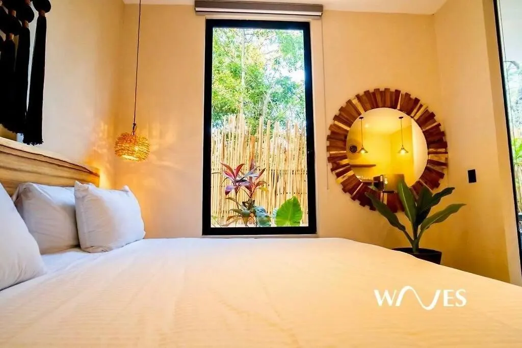 Natural Lighted Boho Chic Studio With Private Pool By Waves Tulum Apartment